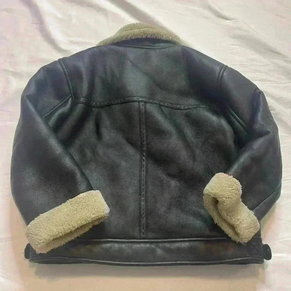 Zara Girls Combo Double Faced Biker Moto Jacket Black Cream - Picture 6 of 10